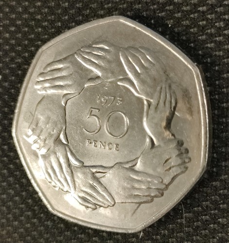 1973 50p fifty pence old - 1973, style