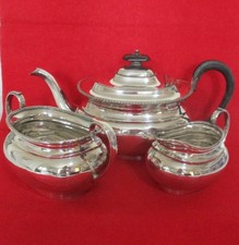 Antique Atkin Brothers Silver Plated 3 Piece Tea Set
