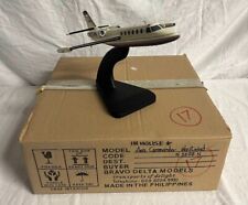 BRAVO DELTA MODELS Aero Commander WESTWIND Private Jet Plane on Stand WOOD 33cm