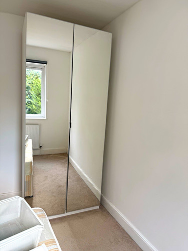 White freestanding wardrobe - freestanding, 2