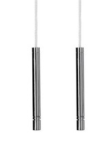 Bathroom Light Pull Cord Handles Slim Pencil Shaped Chrome 1m Long Pack of 2 New