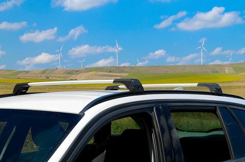 Silver roof rack cross - rack,