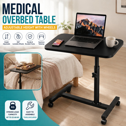 Medical overbed bedside - overbed, table