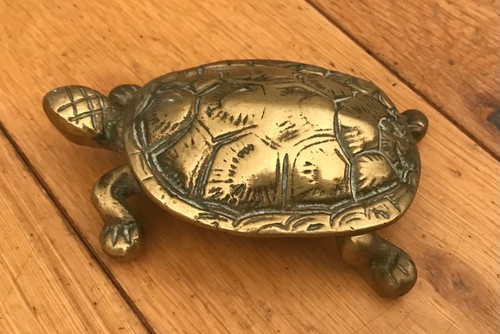 Vintage brass tortoise - vintage, /