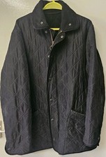 Barbour Jacket Mens Size M Medium Black Fleece Lined Padded Coat Powell Quilted