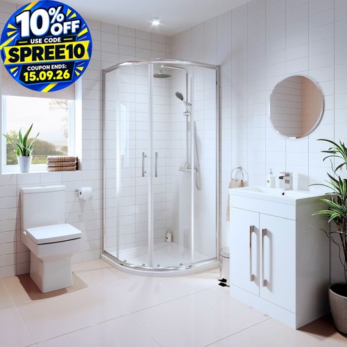 Bathroom suite quadrant - quadrant, shower
