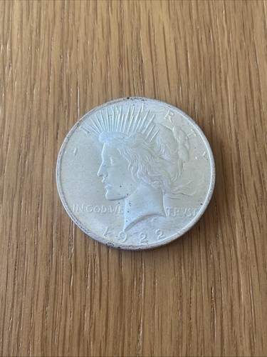 1922 usa silver peace dollar - silver,