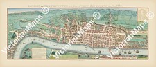 antique Londinium Londinum Elizabethan London map Agas Wallis 1563 poster print