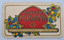 Vintage 1920's Boots Perfume Advertising Card Charity Aid Nirvana Trafford Rugby