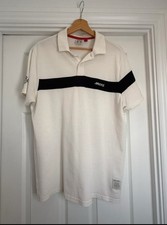Men's Cream and Navy Musto Polo size Large