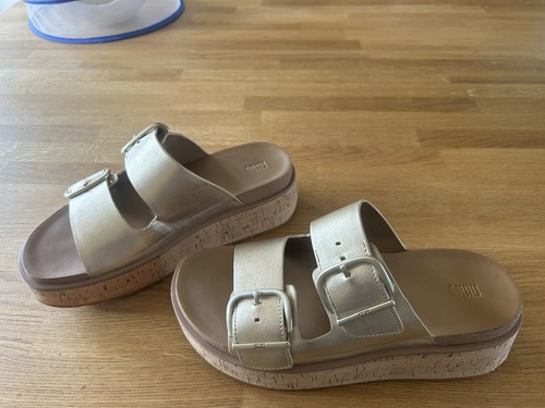 Fitflop women gold - fitflop, leather