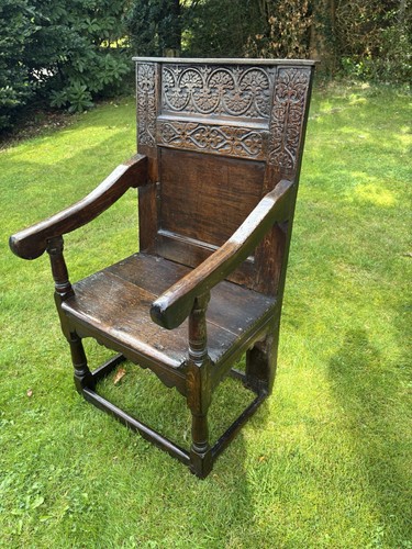 Antique 17thc carved oak - antique,