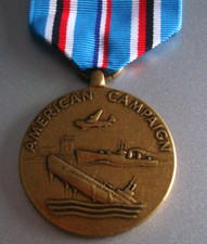 Vintage UNITED STATES  - ' WW2 AMERICAN CAMPAIGN FULL SIZE MEDAL'