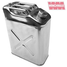 Jerry Can Polished Stainless Steel Fuel Petrol Diesel Oil Water 20L Litre LTR