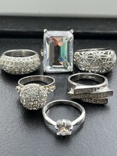 Lot of 6 Vintage Costume Rings