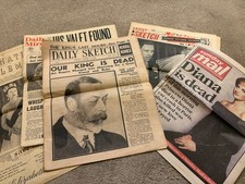 4 Vintage Royalty Newspapers +
