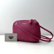 OSPREY LONDON Libby Small Crossbody Shoulder Bag Pink Real Leather Zip Top