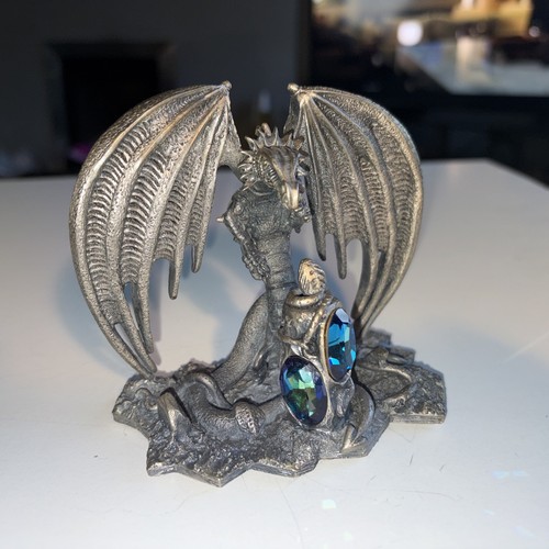 Vintage pewter statue figurine - vintage,