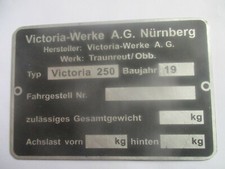 nameplate victoria 250 sparrow