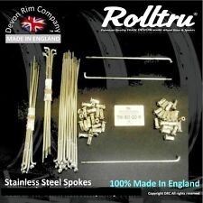 MB10-SSP Stainless Spokes 18" Triumph QD & Bolt on Spool Rear TR6 T80 T90 T100