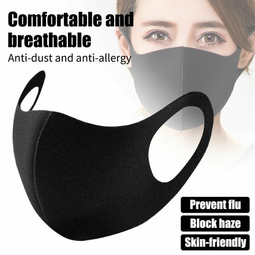 Fabric face mask black - fabric,