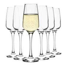 Homiu FLORENCE Champagne Flute Glasses 6 Pack Elegant Collection Set 230 ml