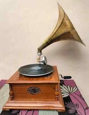HMV Gramophone Antique Fully Functional Working Phonograph Wind Up Record Player