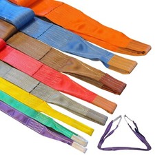 Lifting Web Slings Polyester Flat Duplex Webbing Straps 1 Ton to 15 Ton 1m - 12m