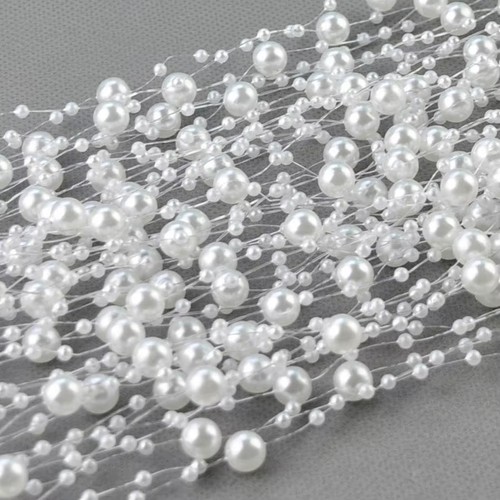 Faux pearl bead wire - 5m, string