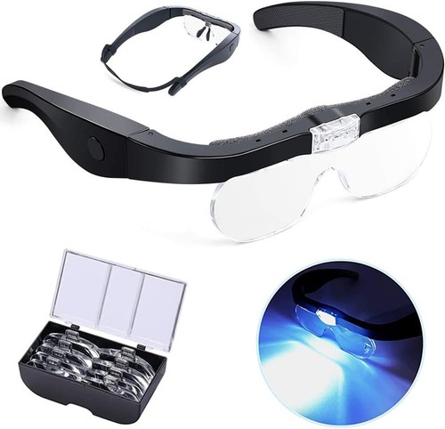 Head magnifier glasses with - head,