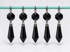 5 x Black cut glass Crsyal sun