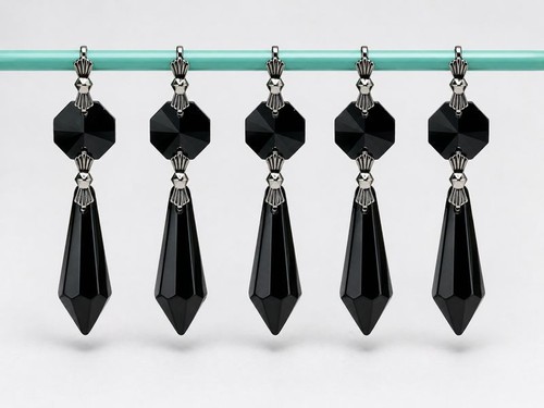 Black cut glass crsyal sun - x,