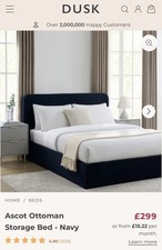 Dusk Ascot Ottoman Storage bed