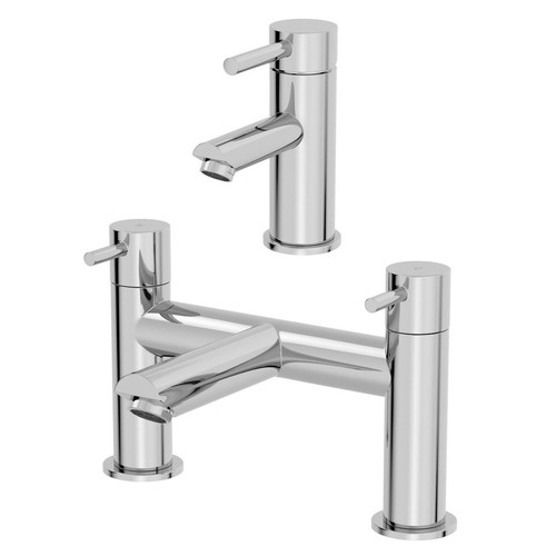 Modern chrome bathroom - modern, sink