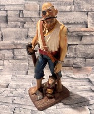 Vintage Pirate with his Monkey Ornament 30cm Tall