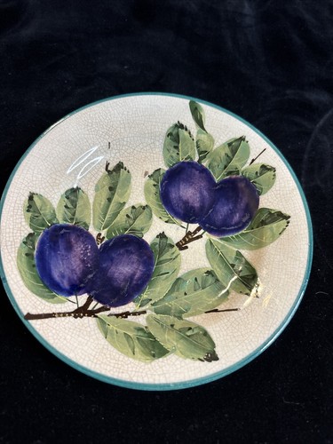 Antique rare plum dish plate - plum,