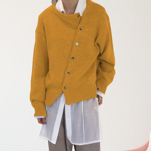 Ladies chunky knitted button - knitted,