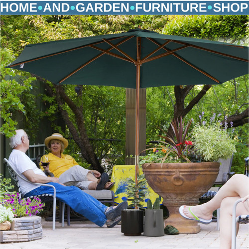 Wooden garden parasol - wooden,