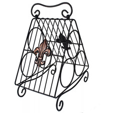 Wine Rack Vintage Retro Black