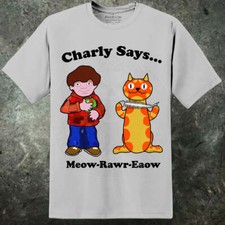 Charly Says Mens 70s Advert T Shirt Retro Rave Prodigy Vintage