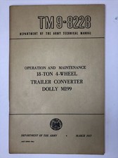  VINTAGE TM 9-8228 18 Ton