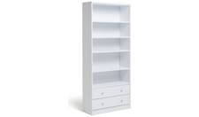 Maine 2 Drawer Bookcase - White