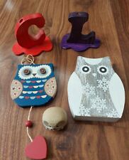 Bundle x3 Small Owl Figurines Trinkets Assorted Collection Animal Bird L C  27