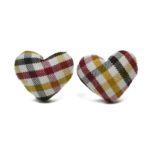 Tartan heart shaped fabric - tartan,