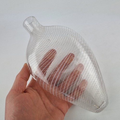 Antique nailsea glass - glass, flask
