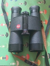 Leitz Wetzlar Trinovid 8 X 40b Binoculars In Leather Carry Case.
