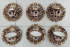 6 Royal Crown Derby 1128  Imari Trios - In Excellent Condition