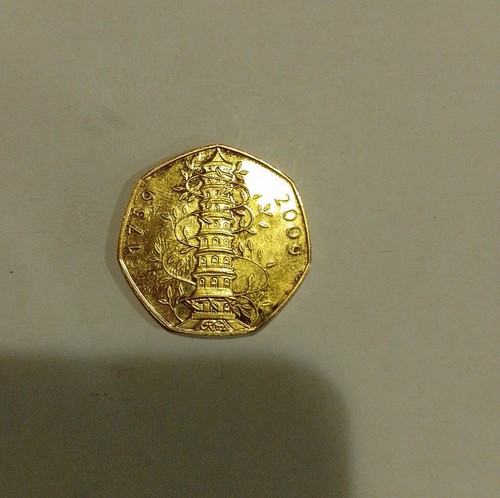 Kew garden gold 50p coin - garden,