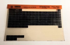 Yamaha XT 600 Z 3AJ/3DS 1989 Spare Parts List Microfiche (Feb 89)