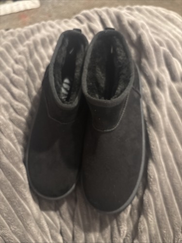 Black suede ankle - black, 7